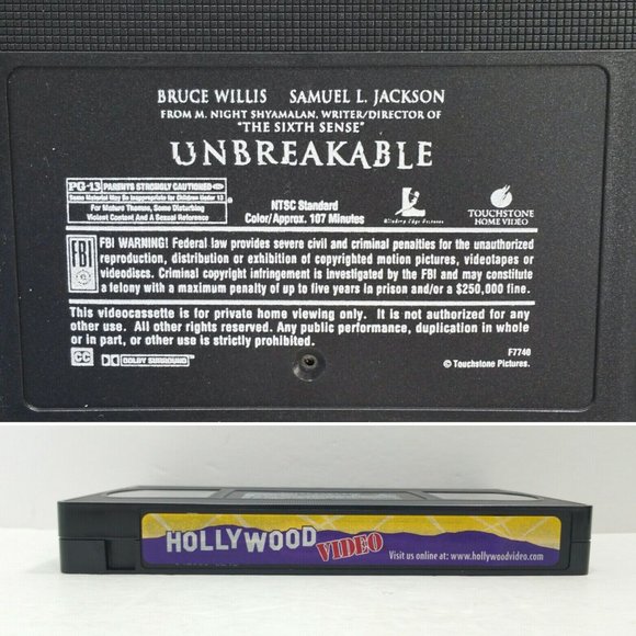 Unbreakable (VHS, 2001) 4929E1M - Picture 9 of 10